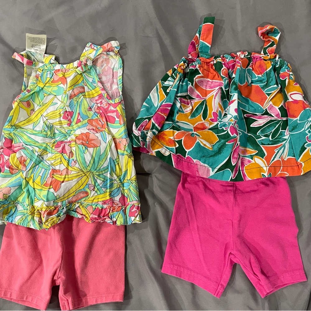 2 Carter's Floral Baby Outfits